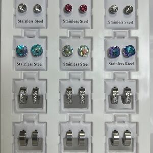 Stainless Steel Various Studs NEW Jewelry Earrings